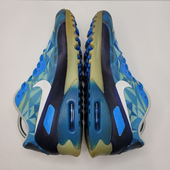 Nike Air Max 90 2013 Ice Blue Lace Up Men\'s Athletic Shoes 631748-401 US Size 10